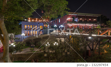 Illuminated Bridge of Sighs night timelapse hyperlapse. Illuminated Bridge of Sighs night timelapse hyperlapse. 132297454