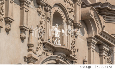 Statue on Parroquia Virgen Milagrosa Church in Lima, close to Kennedy Park timelapse hyperlapse, Peru Statue on Parroquia Virgen Milagrosa Church in Lima, close to Kennedy Park timelapse hyperlapse, Peru 132297478
