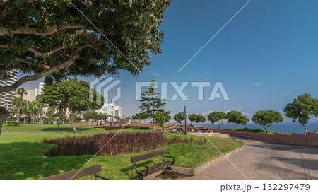 Fast walk in Parque del Amor or Love park timelapse hyperlapse in Miraflores, Lima, Peru. Fast walk in Parque del Amor or Love park timelapse hyperlapse in Miraflores, Lima, Peru. 132297479