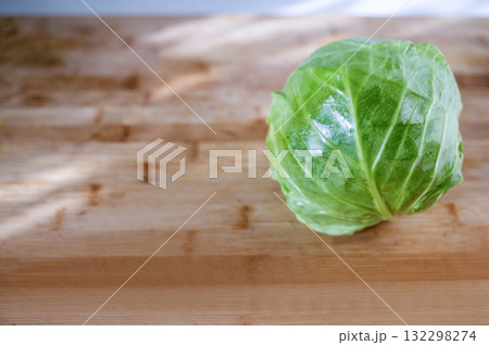cabbage on a cutting board cabbage on a cutting board 132298274