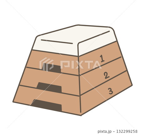 学校の体育で使う跳び箱のイラスト 132299258