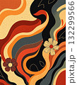 silk batik with abstract wavy pattern 132299566