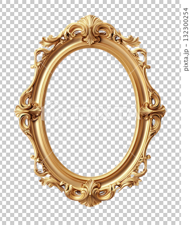 Elegant golden frame with intricate detailing, perfect for artwork and decoration in various settings Elegant golden frame with intricate detailing, perfect for artwork and decoration in various settings 132300254