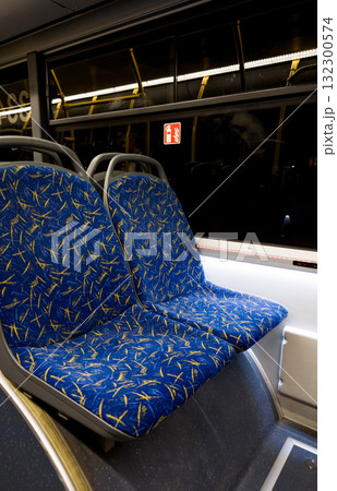 Interior design of a modern bus. 132300574
