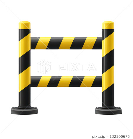 Safety barrier for construction site or hazard area to prevent accidents and ensure public safety Safety barrier for construction site or hazard area to prevent accidents and ensure public safety 132300676