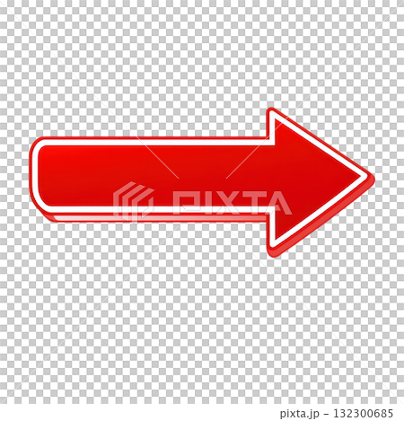 Bright red arrow pointing right for directional guidance in various contexts Bright red arrow pointing right for directional guidance in various contexts 132300685