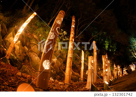 三重県 名張市 赤目四十八滝 ライトアップ 三重県 名張市 赤目四十八滝 ライトアップ 132301742