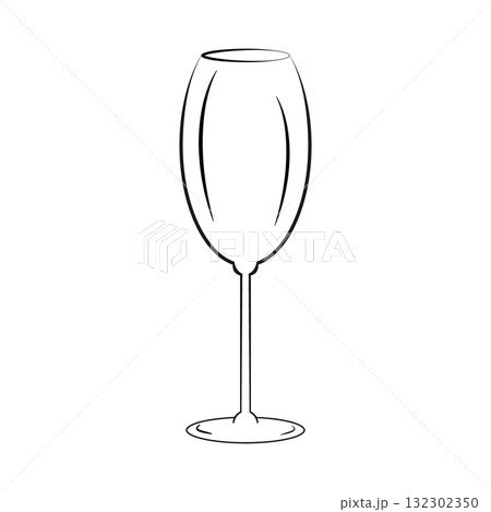 Silhouette Classic Wine Glass Wine Day Outline Logo Icon Sticker Menu Cards Minimalistic Design Idea Silhouette Classic Wine Glass Wine Day Outline Logo Icon Sticker Menu Cards Minimalistic Design Idea 132302350