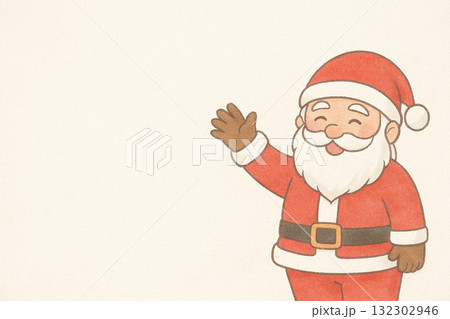 サンタが微笑むイラスト 132302946