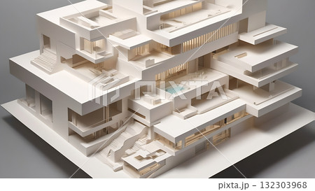 Rectilinear Plane Stack Modern Paper Art Print Rectilinear Plane Stack Modern Paper Art Print 132303968