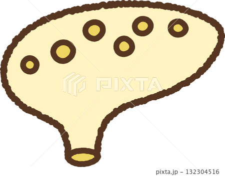 手書き風の単品アイコンイラスト オカリナ 手書き風の単品アイコンイラスト オカリナ 132304516