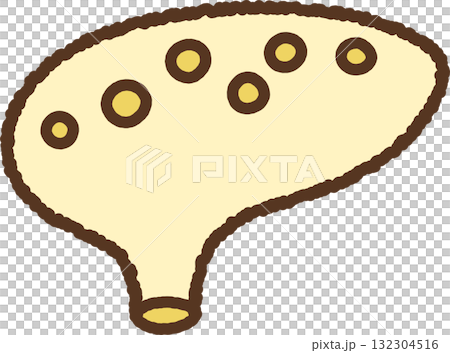 手書き風の単品アイコンイラスト オカリナ 手書き風の単品アイコンイラスト オカリナ 132304516