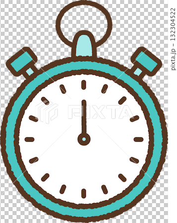 Hand-drawn single icon illustration: Stopwatch Hand-drawn single icon illustration: Stopwatch 132304522