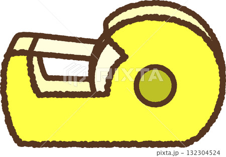 手書き風の単品アイコンイラスト　セロハンテープ 132304524