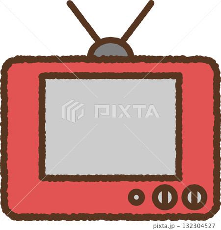 手書き風の単品アイコンイラスト ブラウン管テレビ 手書き風の単品アイコンイラスト ブラウン管テレビ 132304527