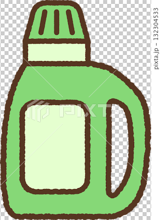 Hand-drawn single icon illustration: Liquid detergent Hand-drawn single icon illustration: Liquid detergent 132304533
