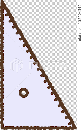 手繪單一圖示插圖:三角板 手繪單一圖示插圖:三角板 132304540