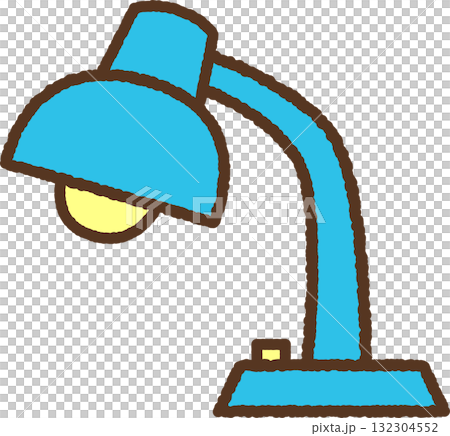 手繪單圖示插圖:檯燈 手繪單圖示插圖:檯燈 132304552