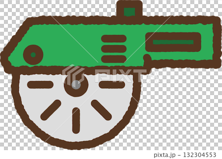 手繪單圖示插圖：電動切割機 132304553