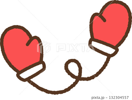 手書き風の単品アイコンイラスト　手袋 132304557