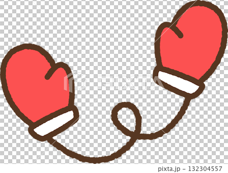 手書き風の単品アイコンイラスト　手袋 132304557