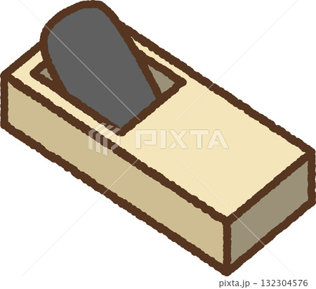 手書き風の単品アイコンイラスト　鉋 132304576