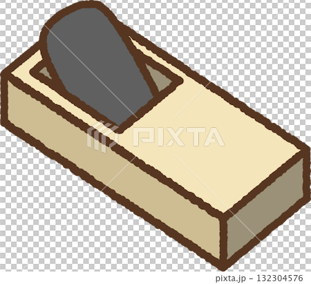 手書き風の単品アイコンイラスト　鉋 132304576