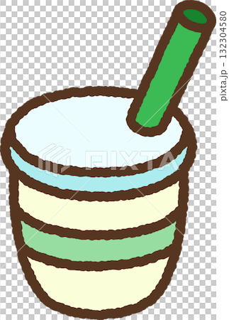 Hand-drawn single icon illustration of soft drink 132304580