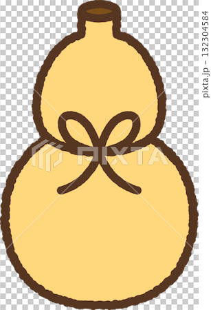 Hand-drawn single icon illustration: Gourd Hand-drawn single icon illustration: Gourd 132304584