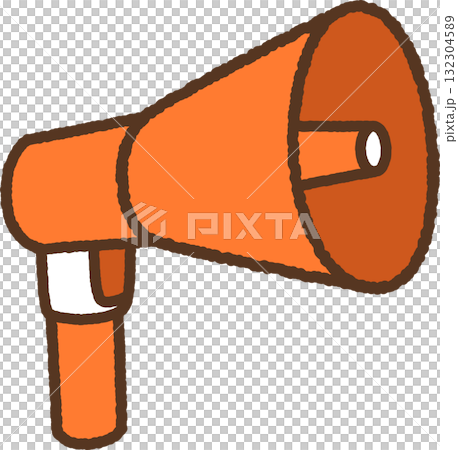 手繪單一圖示插圖：揚聲器 132304589