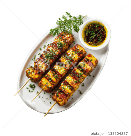 Clipart Grilled Tempeh Skewers with Delicious Seasonings on Transparent Background for Vegan Recipes and Meal Prep Clipart Grilled Tempeh Skewers with Delicious Seasonings on Transparent Background for Vegan Recipes and Meal Prep 132304887