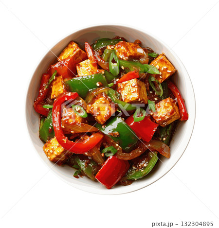 Clipart of Tofu Stir Fry in a Delicious Atmosphere on Empty Background Healthy Eating Vegetarian Cuisine Clipart of Tofu Stir Fry in a Delicious Atmosphere on Empty Background Healthy Eating Vegetarian Cuisine 132304895