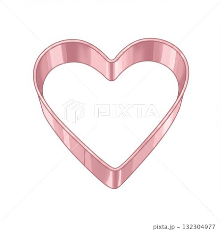 Pink Metal Heart Cookie Cutter 132304977