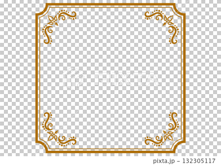 亞洲風格的裝潢框架。向量資料。 亞洲風格的裝潢框架。向量資料。 132305117