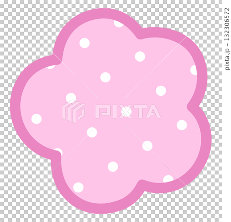 Illustration of pink flower with polka dot pattern for nature, garden, decorations, tree, plants, spring, summer, stickers, tattoo, fabric, brooch, patch, shirt print, pattern, fashion, accessory Illustration of pink flower with polka dot pattern for nature, garden, decorations, tree, plants, spring, summer, stickers, tattoo, fabric, brooch, patch, shirt print, pattern, fashion, accessory 132306572