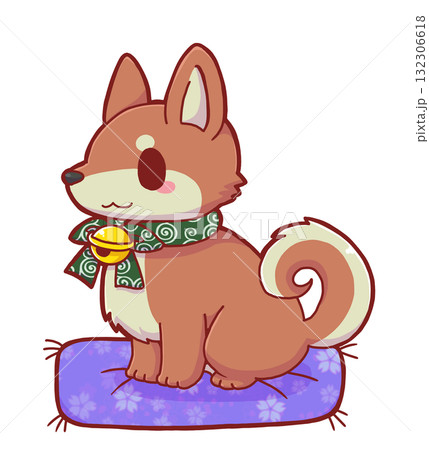 座布団と柴犬 座布団と柴犬 132306618