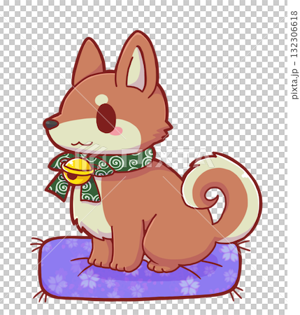 座布団と柴犬 座布団と柴犬 132306618