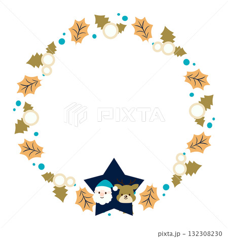 クリスマスリースのイラスト クリスマスリースのイラスト 132308230