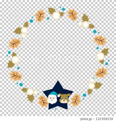 クリスマスリースのイラスト クリスマスリースのイラスト 132308230