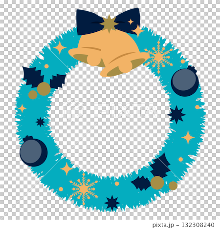 Christmas wreath illustration 132308240