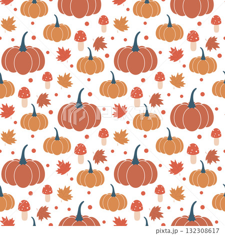 pattern with pumpkins pattern with pumpkins 132308617