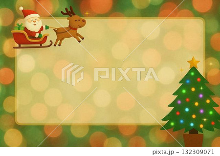 ポストカード　クリスマス　サンタクロース　フォトリアル 132309071