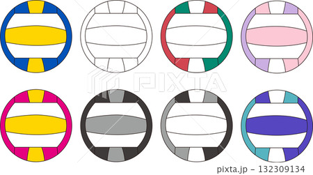 カラーバリエーションの豊富なバレーボールセット 132309134