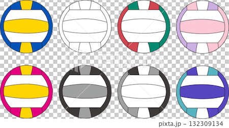 カラーバリエーションの豊富なバレーボールセット 132309134
