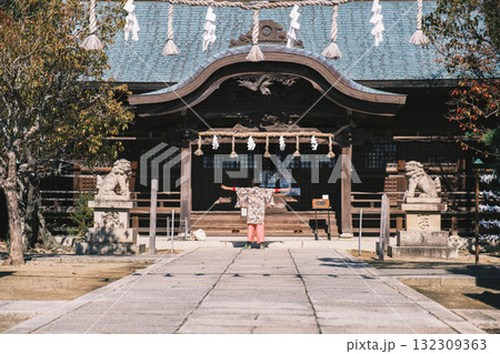 [赤穂市御崎]歴史深い神社の風景 132309363