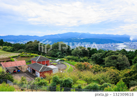寺山いこいの広場　展望台から見る薩摩川内市の街並み 132309618