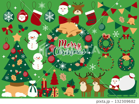 クリスマス　イラストセット 132309682