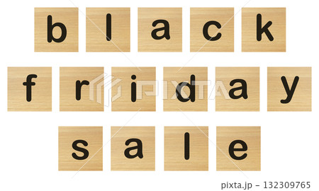 black friday sale words with wood blocks 132309765