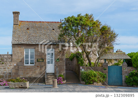 Barfleur and the coast of the french normandy 132309895