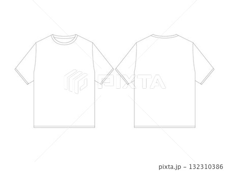 Oversized T-shirt Template 132310386